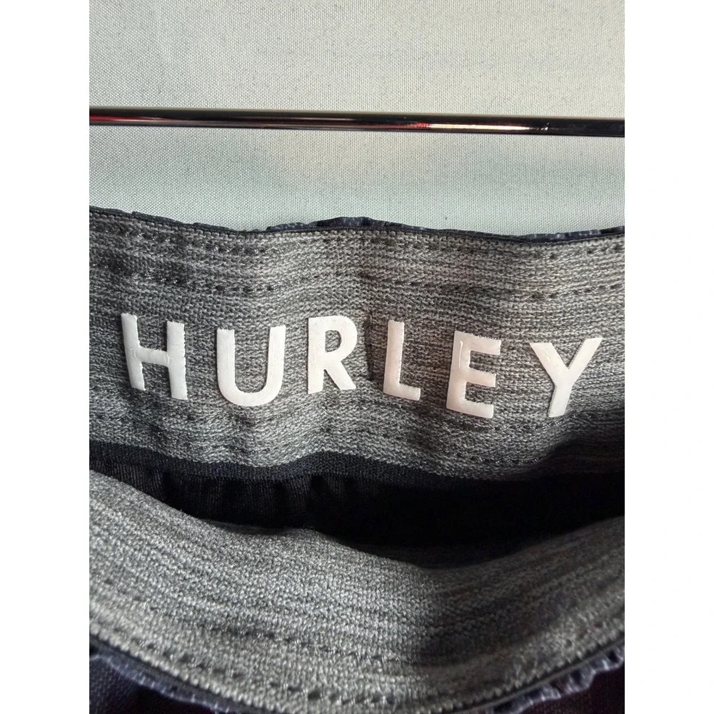 Hurley Mens Colorblock Board Shorts Red White Blue Ombre Swim Trunks Size Medium